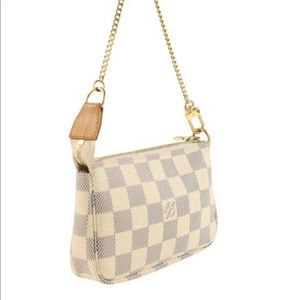 Louis Vuitton Mini Damier Azur Canvas Accessory Baguette